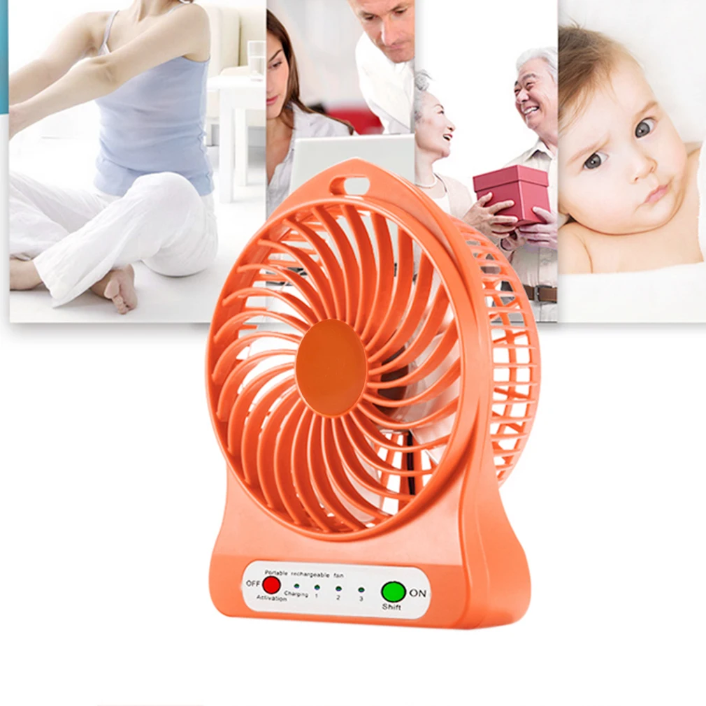 New Mini Desk Fan Portable Mini fan USB ventilador fan Li-ion Battery Rechargeable Multifunctional Fan 3 Gear