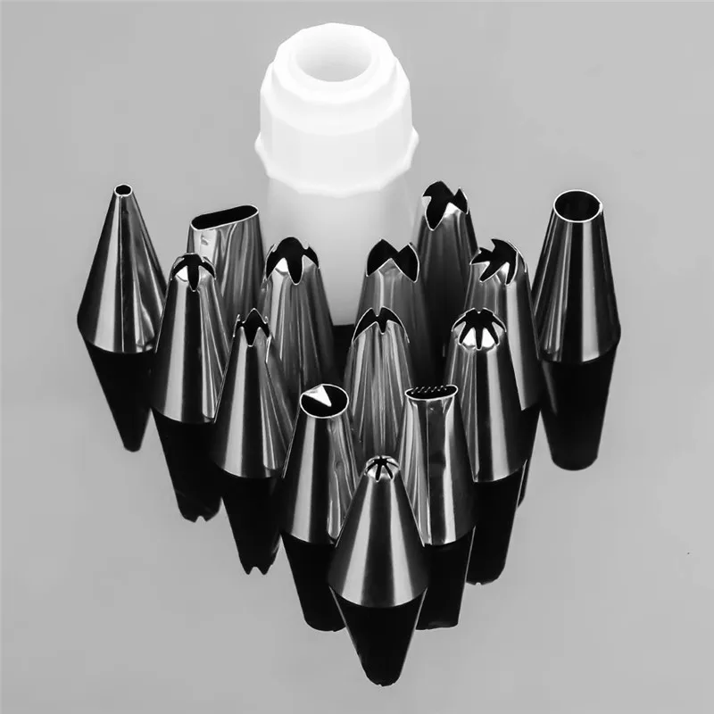 

333# 15Pcs Cake Decorating Tip sets Icing Piping Nozzles Fondant DIY Puff Decoration Sugar Craft Cookies Baking Pastry Tip Tools