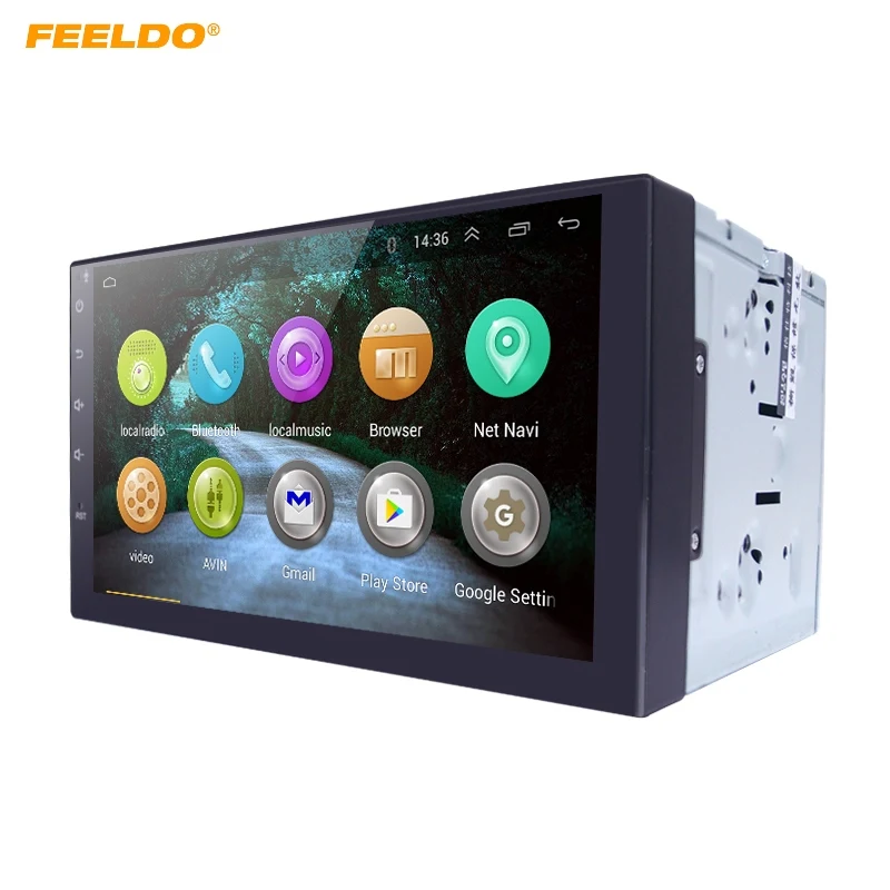 FEELDO 7 дюймов Android 4.4.2 четырехъядерный автомобильный медиаплеер с GPS Navi Радио для
