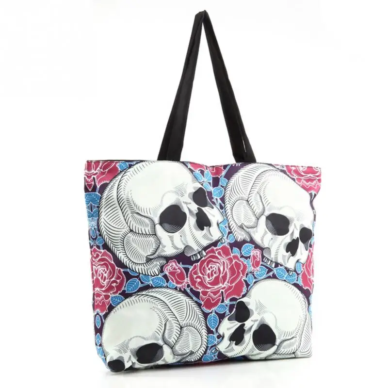 Street S Por Bag Capacity Handbag Zipper Exaggerated Street S Por Bag Capacity Handbag Zipper Exaggerated Skull Head Print Tote Bags Shoulder In Top Handle From Luggage On