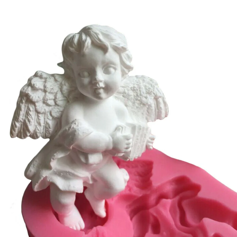 Silicone Mold Designer Diy Cupid Angel Clay Sculpture 3d Wall Panel