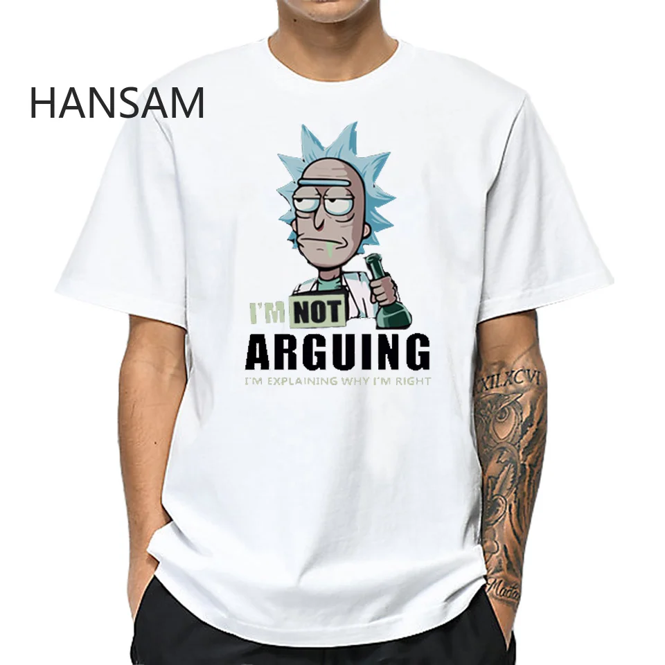 Футболка Rick and Morty для мужчин с забавным принтом Рик Морти футболка аниме белая