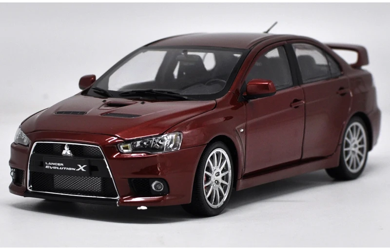 1:18 Модель литья под давлением для Mitsubishi Lancer Evolution X 10 игрушечный автомобиль из