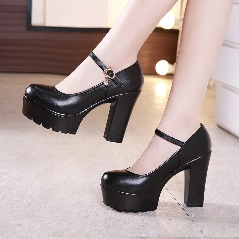 

SONDR thick heels block heel zapatos de mujer verano 2019 tacones plataforma square sexy pumps women shoes round toe salto alto