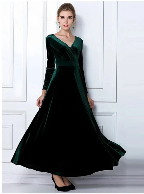 plus size 2015 jilbabs and abayas abaya dress vestidos long sleeve plus size green velvet dress