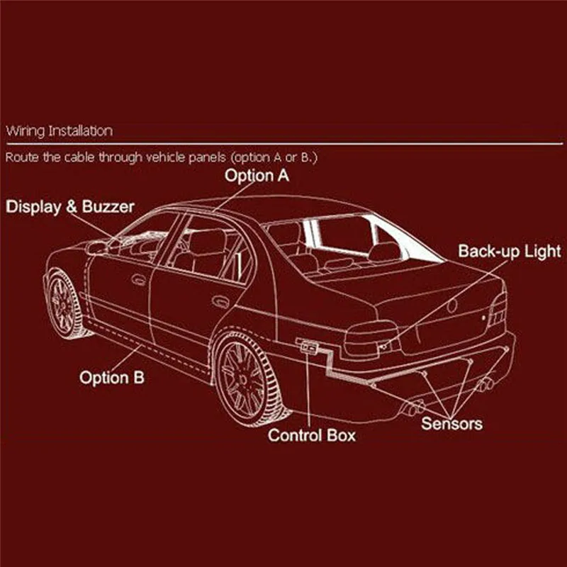 Автомобильный парковочный сенсор комплект авто светодиодный дисплей 4 датчика s для всех автомобилей 22 мм обратная помощь резервная радиолокационная система монитора жужжание звука