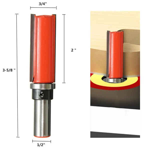 Мини дрель Настоящее brocas DREMEL дрель 2 шт./лот _ 1/2 inch цилиндрическим хвостовиком Фрезы 3/4 узор отделка деревообрабатывающий инструмент