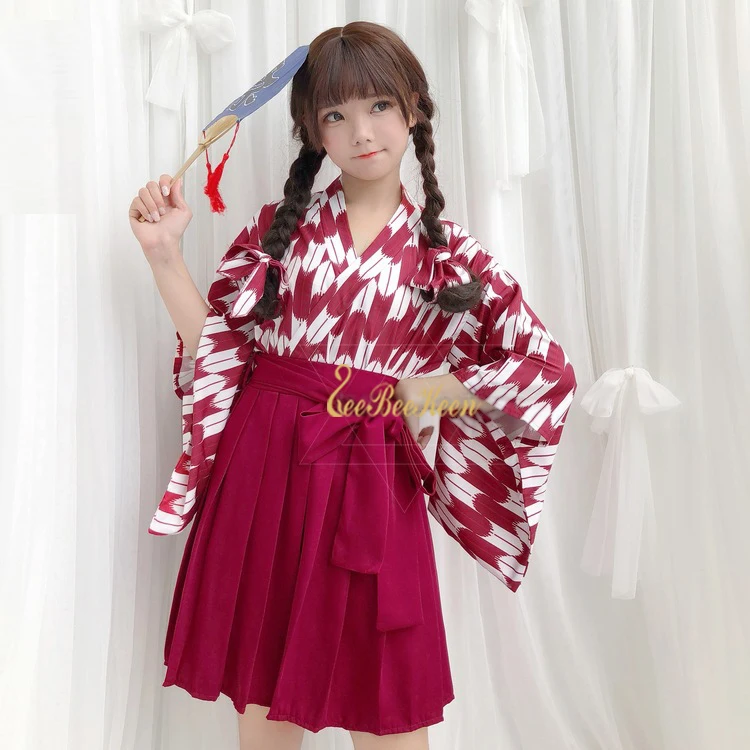 

kimono jiu jitsu Game/anime Cosplay Costume For Girls Short/Long Skirt Kimono F Women Pleated Skirt Girls Dress Japanese Kimono
