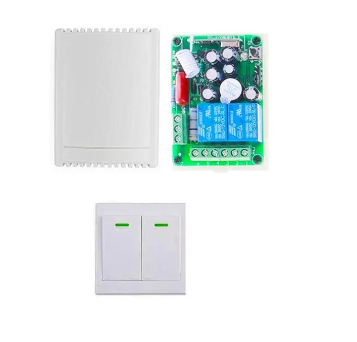 

AC 220 V 2 Channel Wireless Relay Switch Remote Control Switch Wall Remote for home appliance light garage door