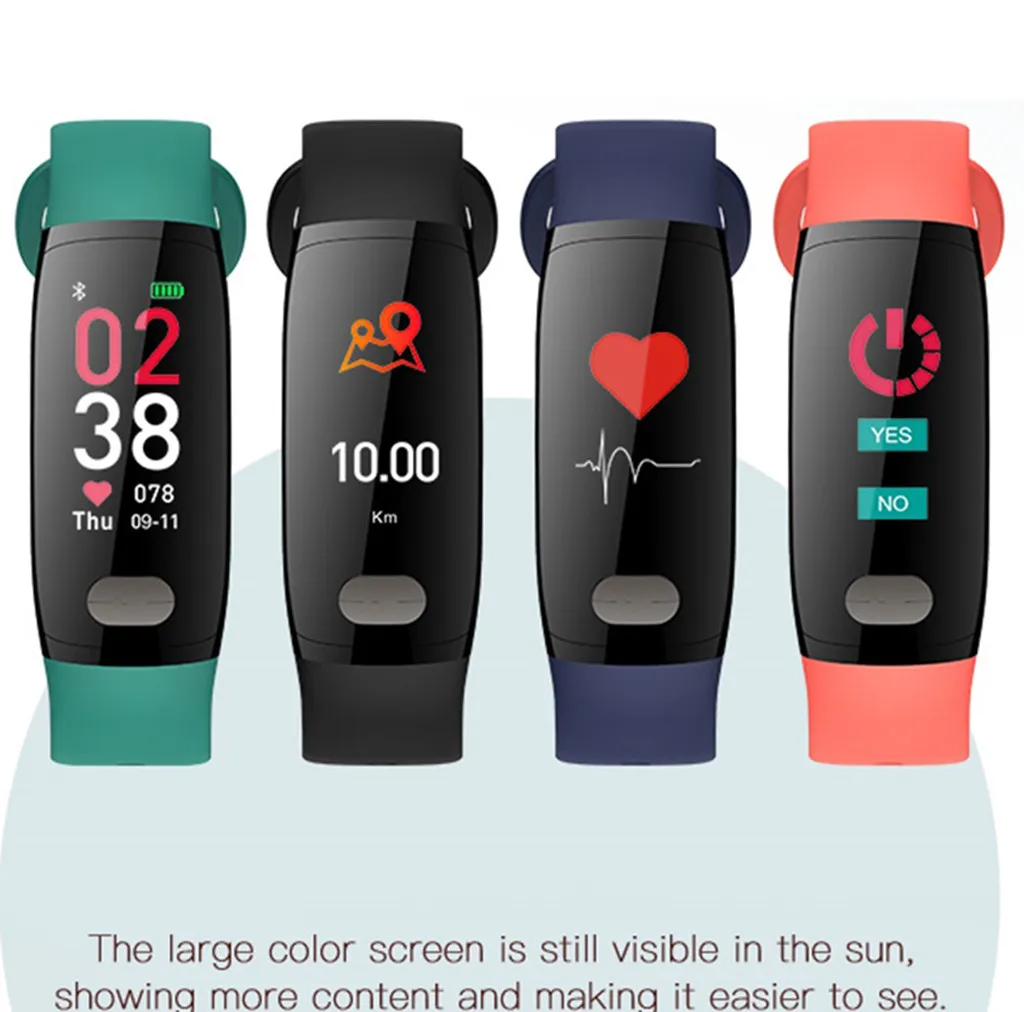 

4 Colors Smart Watch Sports Waterproof Fitness Activity Heart Rate Tracker Blood Pressure Calories