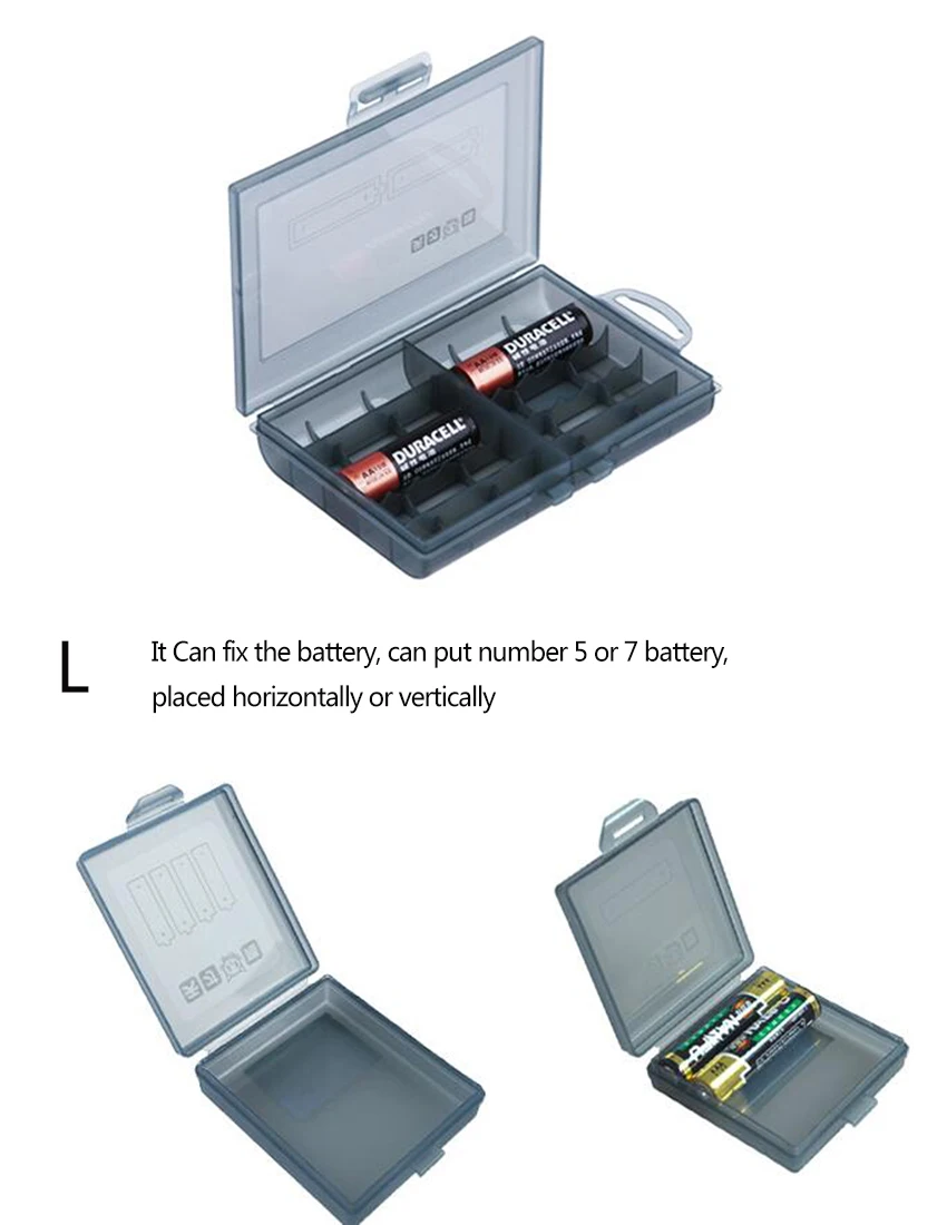 Прозрачный горячий Портативный жесткий Пластик Батарея Чехол Держатель Батарея хранения Коробки батарей S/M/L