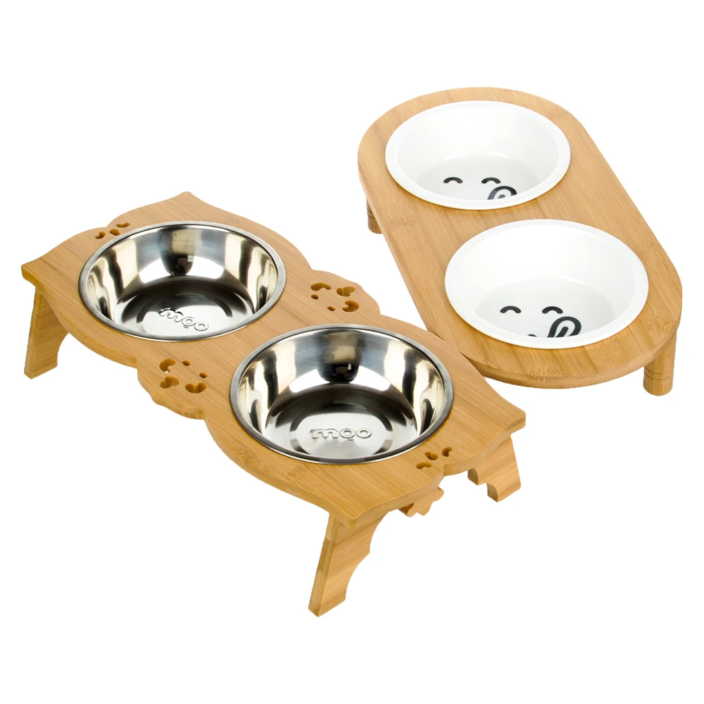 HOOPET миска для собак и кошек бамбуковые трещотки два Еда и воды фарфоровая миска