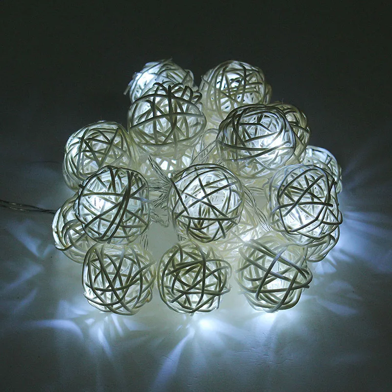 

Luminaria Led Rattan Balls Fairy String Decorative Lights Battery Operated Christmas Outdoor Patio Garland Wedding Decoration D4