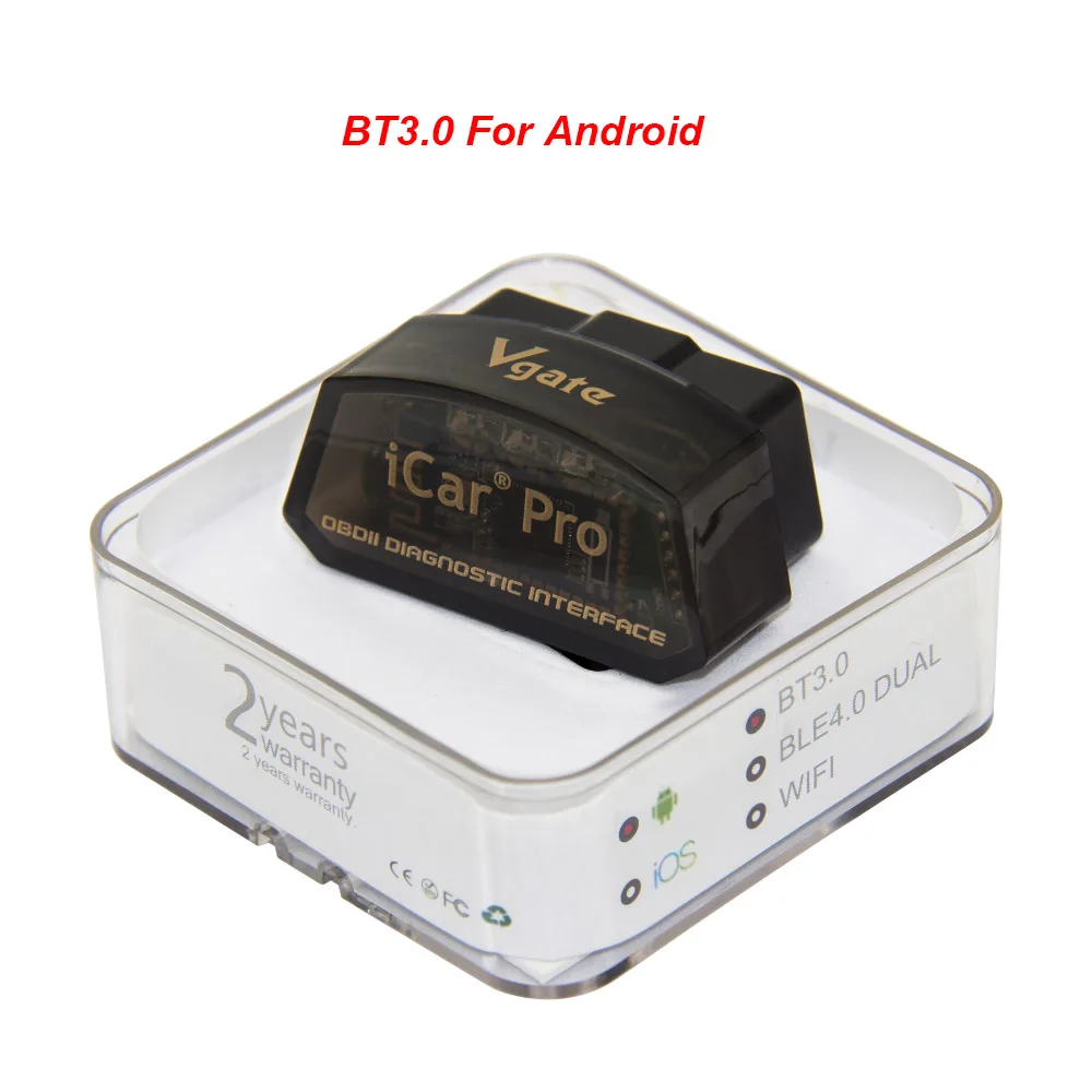 Для Android/IOS Vgate iCar Pro Elm 327 v2.1 OBD OBD2 автомобильный диагностический инструмент Bluetooth wifi Автомобильный сканер PK ELM 327 V1.5 - Цвет: BT3.0 for Android