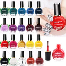 Профессиональный лак для ногтей штамповочный Трафарет Шаблон Печать Искусство маникюрный лак Профессиональный мерцающий экологический