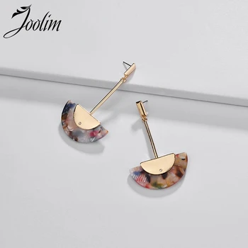 

Joolim Semi Round Resin Drop Earring Half Round Earring Trendy Earrings for Women 2019