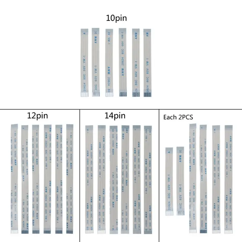 

6Pcs 10Pin 12Pin 14Pin Touch Pad Power Button Switch Ribbon Flex Cable For PS4 Controller Charging Board