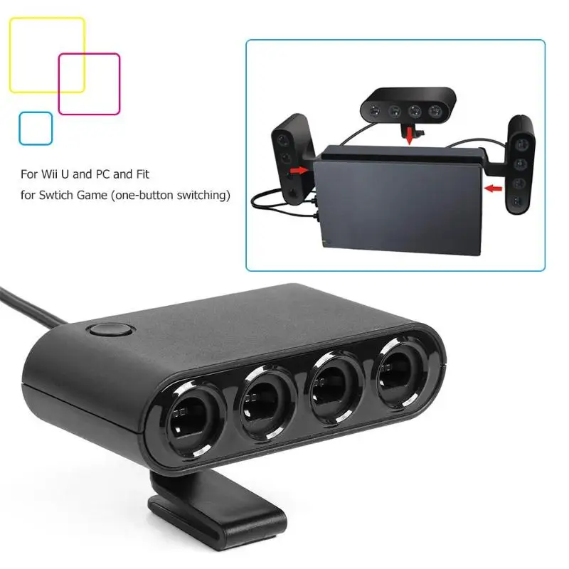 3 в 1 контроллер GameCube s usb-адаптер 4 порта контроллер GameCube s usb-адаптер подходит для переключателя NAND Wiiu/PC консоль для контроллер GameCube