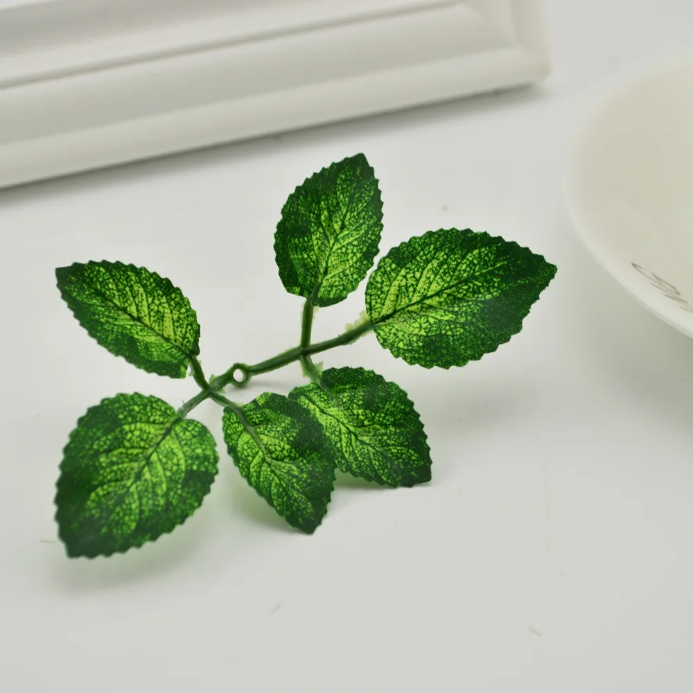 Искусственные розы с зелеными листьями для сада diy ВЕНОК Рождественский лист