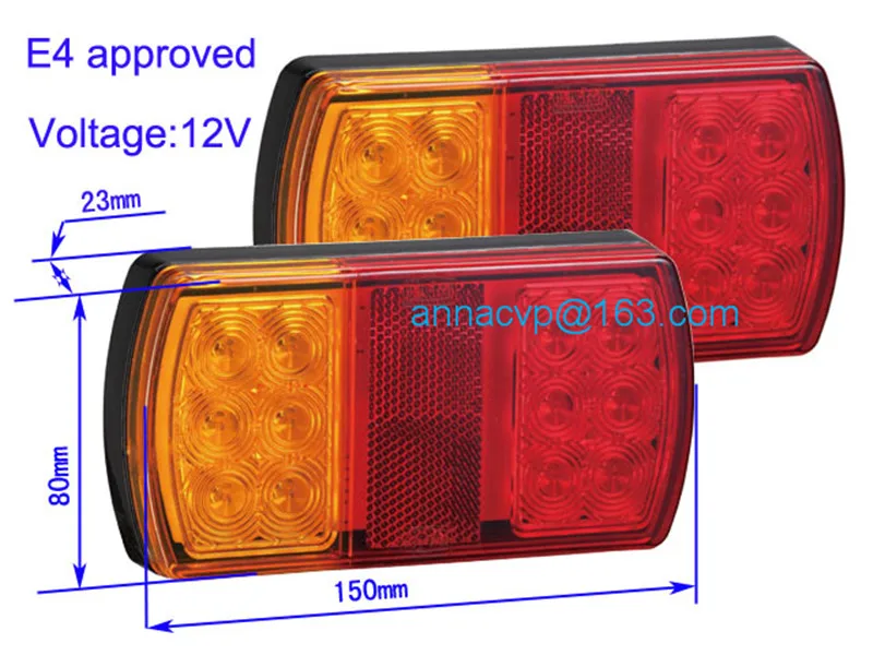 trailer led tail light lamp trailer parts