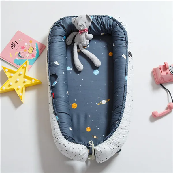 Baby Nest Bed Crib Travel Bed Cot for Children Infant Kids Cotton Cradle Newborn Bumper - Цвет: C15