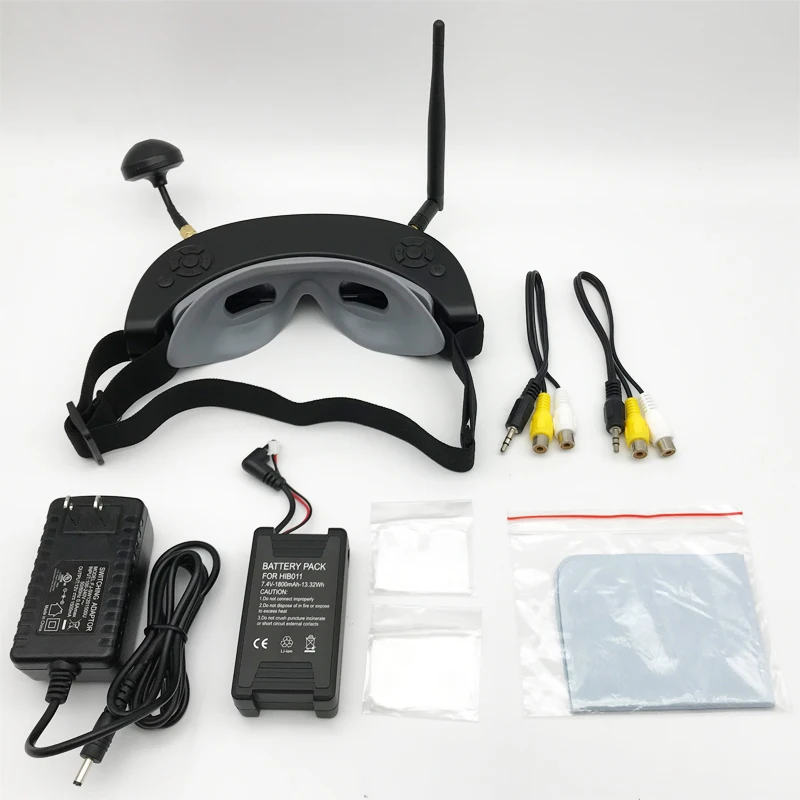 

Wholesale high quality 854*480 3D 5.8G 40CH FPV Goggles With Head Tracking HD Port Playback for RC Drone Quadcopter FPV Racer