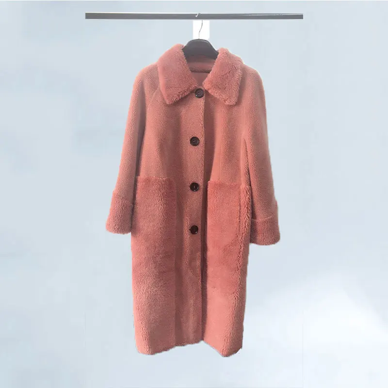 Winter Coat Women Clothes 2019 natural Lamb