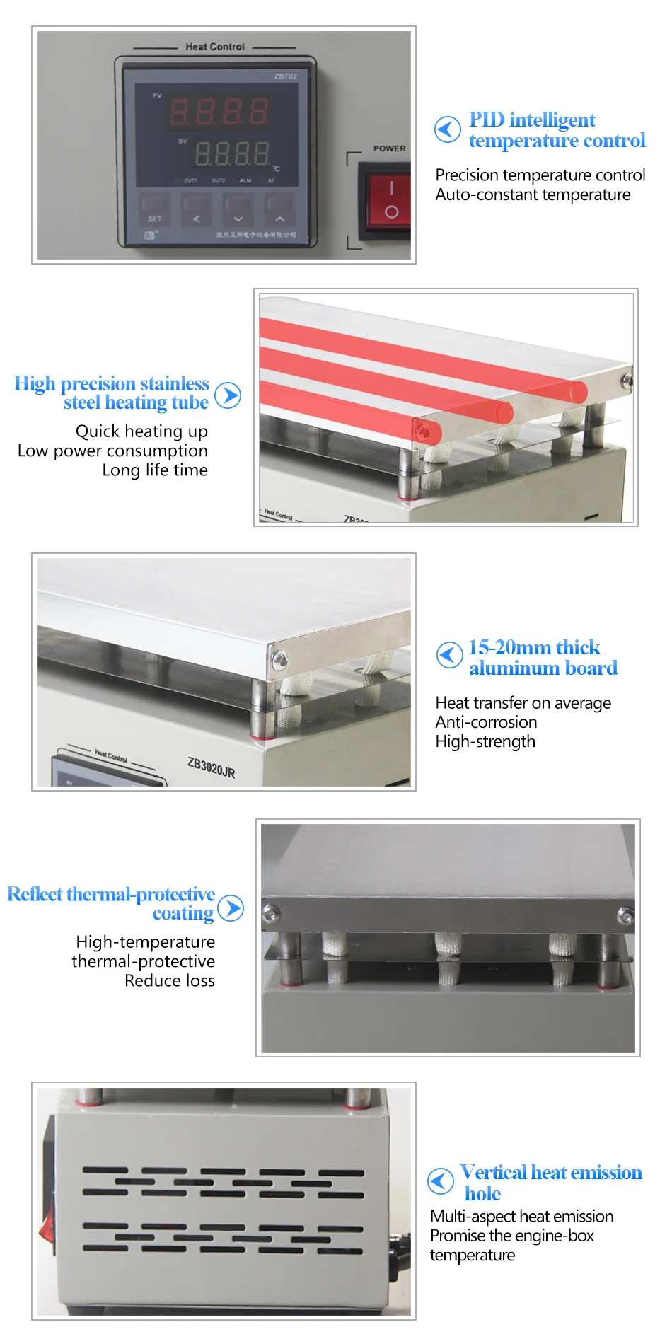 best soldering station LED Digital Display Temperature Control Aluminum Heating Plate For Cell Phone Screen Repair / Heating Platform For Mobile hot stapler