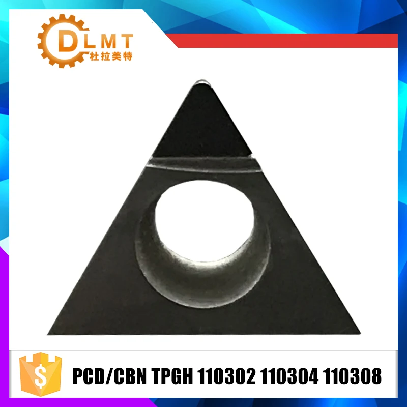 

2PCS PCD/CBN TPGH110302 TPGH110304 TPGH110308 TPMH110304 PCD Lame Tour Diamant Couteau de Tournage Carbure Fraisage Inserts