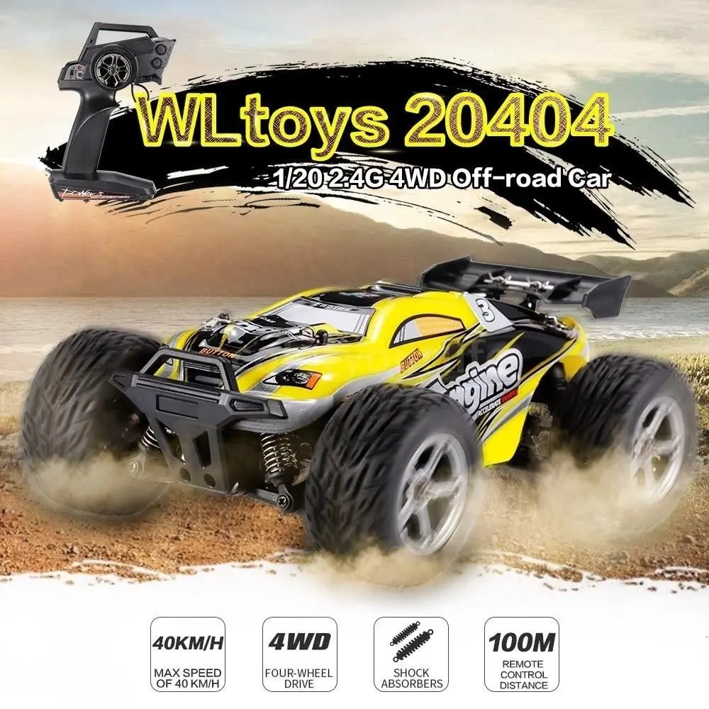 1:20 RC Car Off-Road Vehicle Buggy Remote Control Rock Crawler Electric RC Toys Kids Car Bigfoot Climbing Car Kids Toys