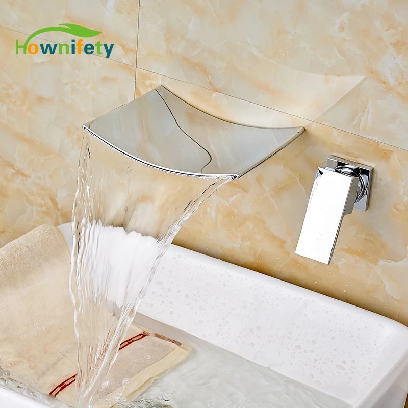 

Wholesale and Retail Chrome Polished Bathroom Sink Faucet Single Handle Mixer Tap Wall Mounted