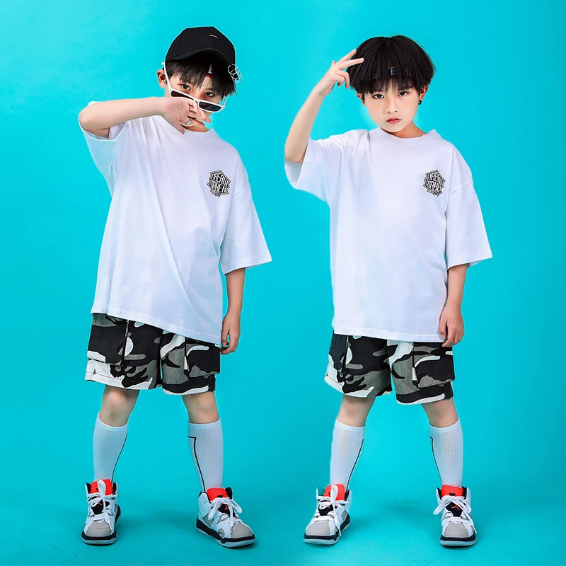 Toddler boy summer clothes 2019 6 8 10 12 14 16Years hip hop pants tshirt dance jazz costumes kids girls sets clothing 130 140  (9)