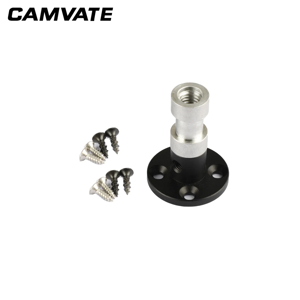 CAMVATE 벽/테이블/천장/연단 마운트베이스 지지대, 벽걸이 액세서리 지지용 3/8 -16 암나사 포함