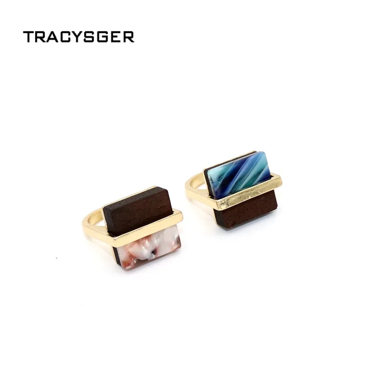 

AE-JZ84202 /TRACYSGER/ wood with resin square ring