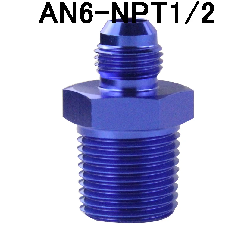 Штыревой AN6 до 1/2 NPT 1/4 NPT 3/8NPT M10* 1,5 M20* 1,5 прямой адаптер, фитинг для автоматического шланга, фитинг для мужского масляного охладителя - Цвет: SL816-06-08-011