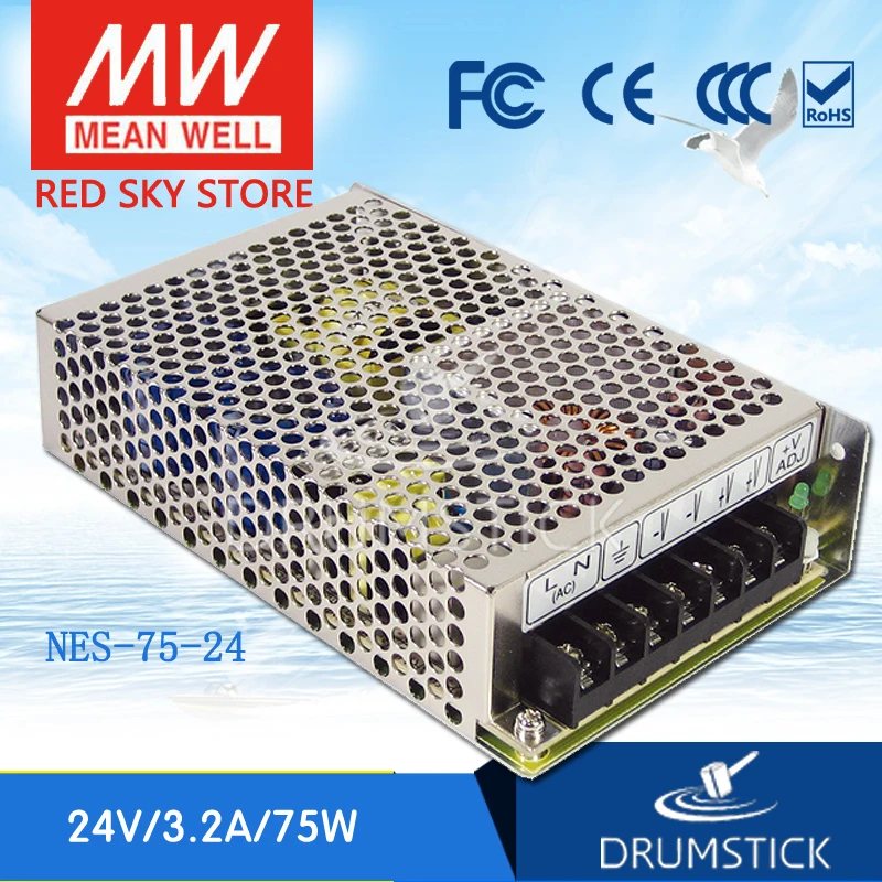 Meanwell NES-75-24 24 В 3.2A meanwell NES-75 76 8 Вт Один выход импульсный источник питания |