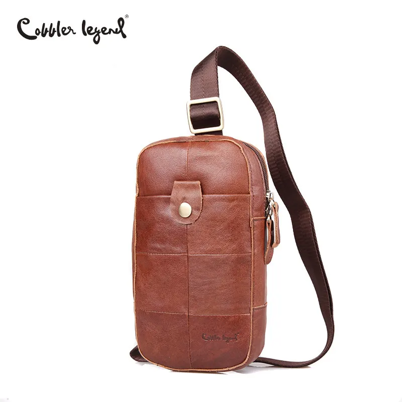 Cobbler Legend 2019 Men Messenger Genuine Leather Small Chest Bag Sling Fashion Travel Designer Crossbody | Багаж и сумки