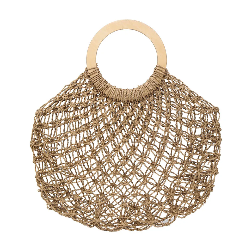 

2019 Women's Fashion Straw Woven Bag Hollow Out Handbag Wild Hollow Summer Beach Bag Woven Handbag For Women bolsa feminina **1