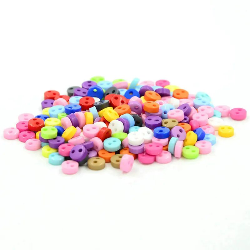 

200 pieces / 6mm round nylon plastic buttons for crafts scrapbooking accessories decorativos botones de para manualidades