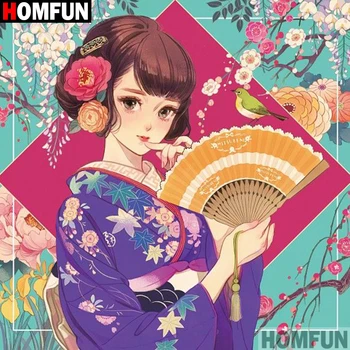 

HOMFUN Full Square/Round Drill 5D DIY Diamond Painting "Cartoon girl" 3D Embroidery Cross Stitch 5D Decor Gift A18160