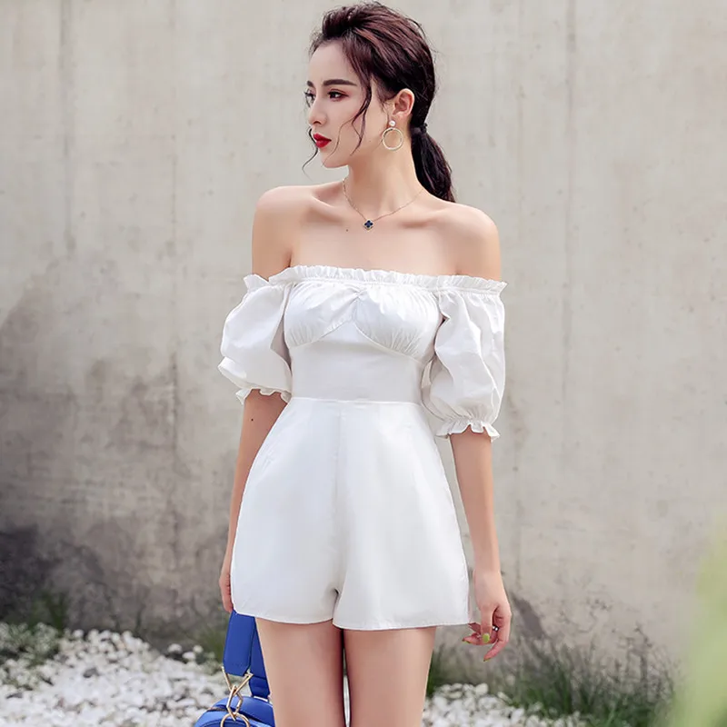 off shoulder jumpsuit kort