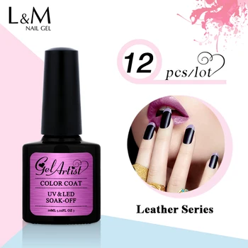 

12Pcs Free Shipment Gelartist Brand Velvet Matte Gel Polish DIY Nail Art Color Gel Professional Uv Lamp Soak Off