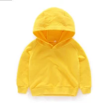 

Candy Colors Children's Clothing Autumn And Winter 2018 Children's Hooded Boys And Girls Sweater Cotton Solid Color Hoodies