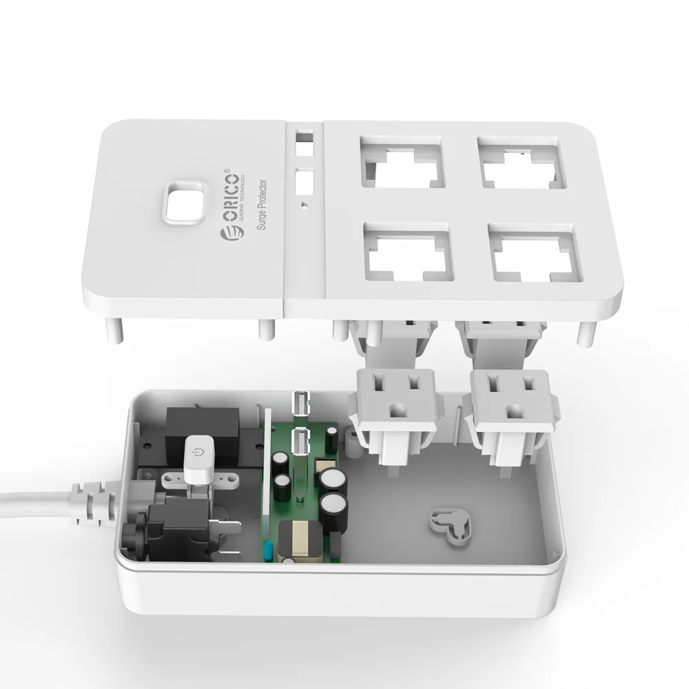 ORICO электрические вилки розетки силовая полоса штепсельная вилка США 2 USB + 4