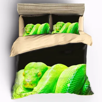 

AHSNME High Definition Photo Print Picture Terrifying Chondropython viridis Customizable Bedding Sets Duvet Cover pillowcase set