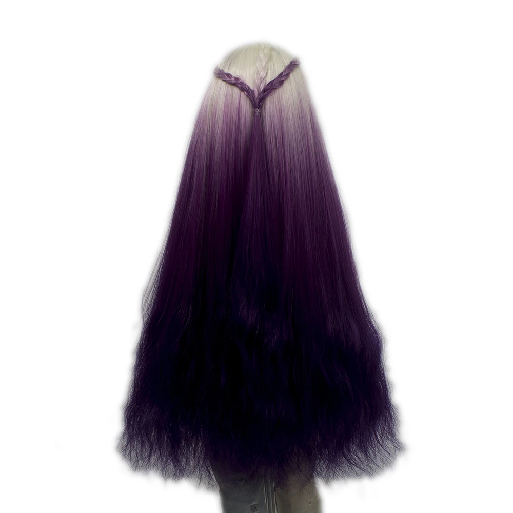 1/4 1/3 кукольные парики длинные афро кудрявые белый розовый фиолетовый Омбре цвет парики волосы для BJD/SD куклы термостойкая волоконная проволока