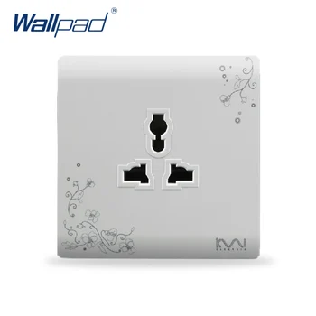 

2019 Hot Sale 3 Pin Multifunction Socket Outlet Wallpad Luxury Wall Switch Panel Socket 86*86mm 10A 110~250V