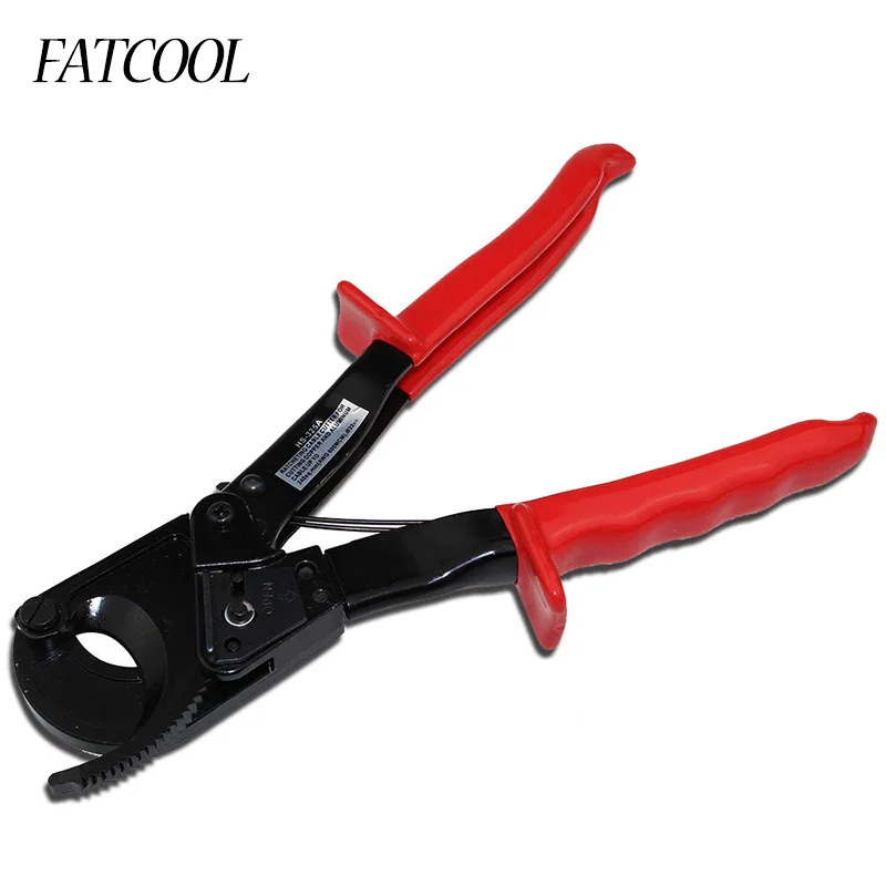 Ratchet Cable Cutter Cut Up To 240mm2 Ratcheting Wire Cut Hand Tool Red Durable