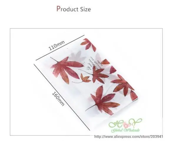 

96pcs/lot New 160*110mm Leaves series Transparent Sulphuric acid paper frosted envelop envelop for invitation card