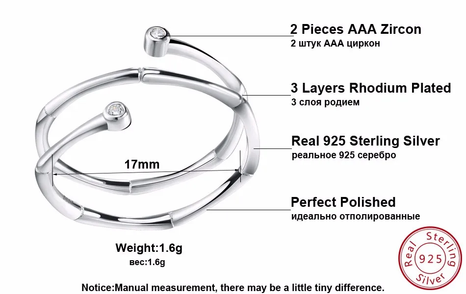 ORSA JEWELS Регулируемые кольца с фианитами стильные настоящие 925 серебряные ювелирные изделия кольца с кристаллами для женщин Свадебные ювелирные изделия SR13